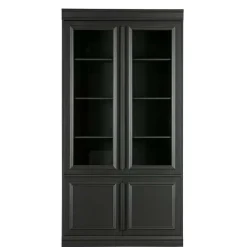 Wohnen Vintage Vitrinenschrank in Schwarz - Graddos