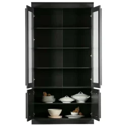 Wohnen Vintage Vitrinenschrank in Schwarz - Graddos