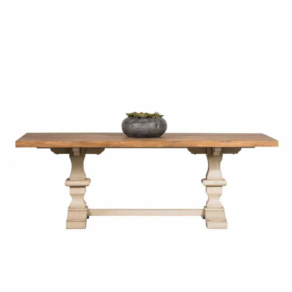 Wohnen Vintage-Esstisch Helsing mit massiver Tischplatte