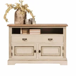 Wohnen Vintage Möbel*Vintage-Kommode Helsing aus weißem Mahagoni Massivholz