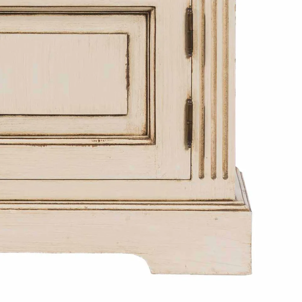 Wohnen Vintage Möbel*Vintage-Kommode Helsing aus weißem Mahagoni Massivholz