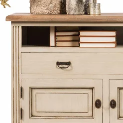 Wohnen Vintage Möbel*Vintage-Kommode Helsing aus weißem Mahagoni Massivholz