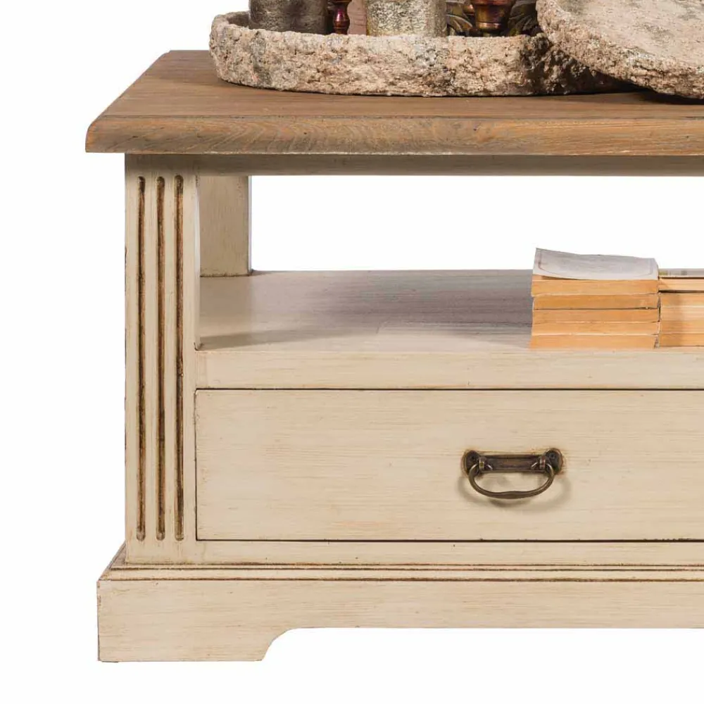 Wohnen Vintage-Lowboard Helsing aus Massivholz