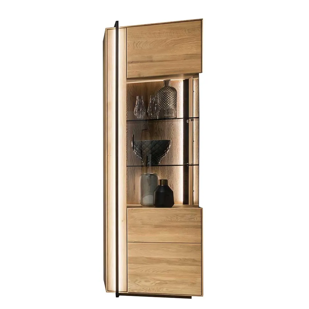 Wohnen Vitrine aus Asteiche Massivholz - Slaraduva