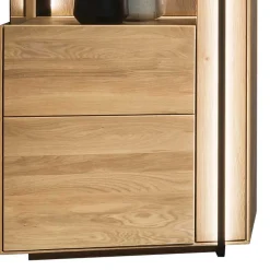 Wohnen Vitrine aus Asteiche Massivholz - Slaraduva