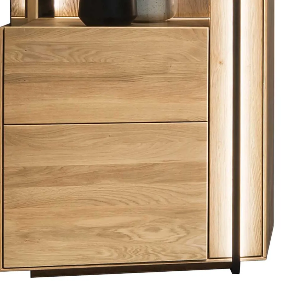 Wohnen Vitrine aus Asteiche Massivholz - Slaraduva