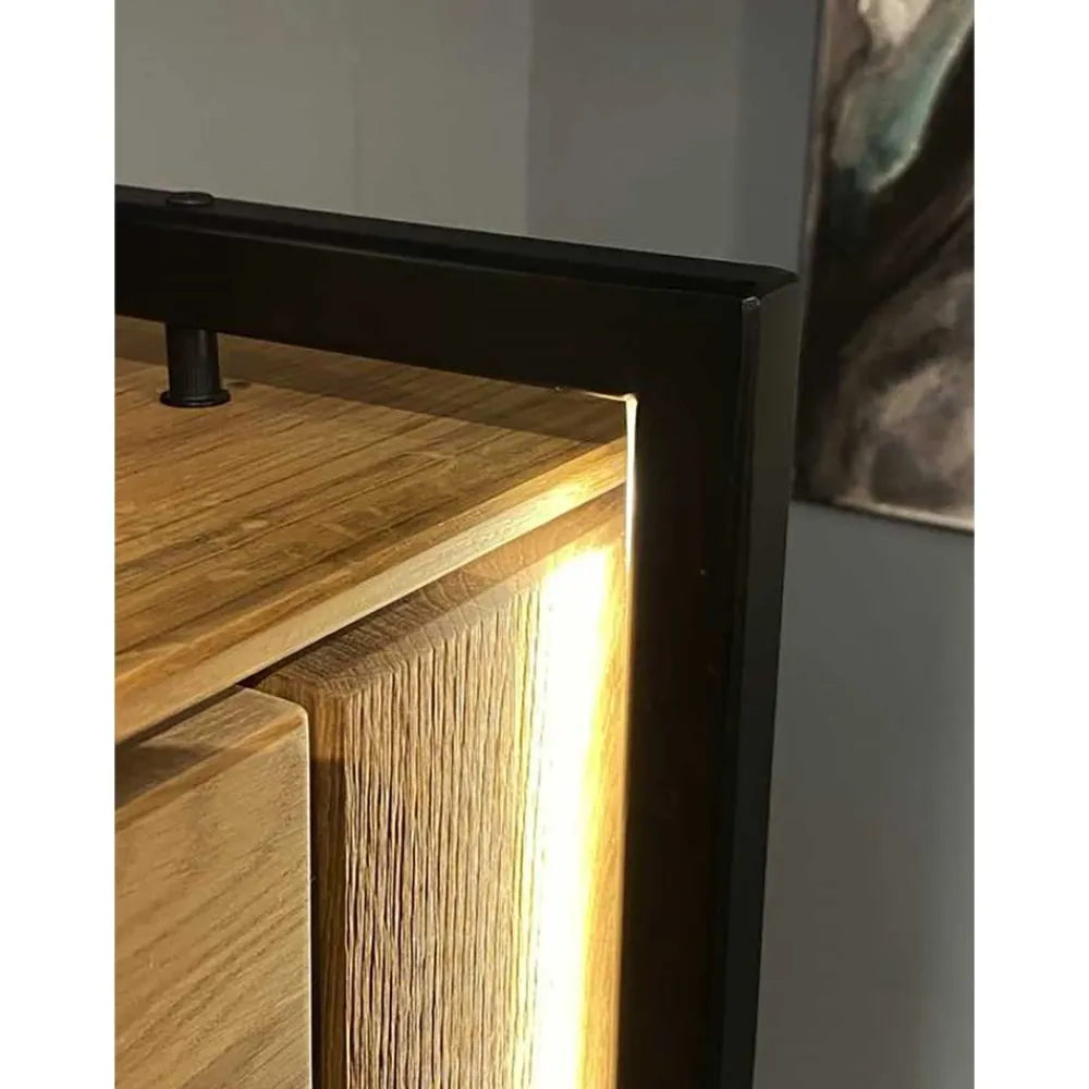 Wohnen Vitrine aus Asteiche Massivholz - Slaraduva