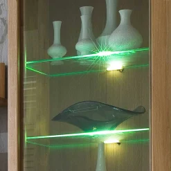 Wohnen Esszimmer-Vitrinen*Vitrine Croconia aus Wildeiche massiv Bianco geölt