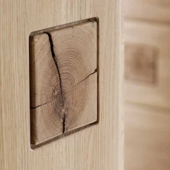 Wohnen Vitrine in 60cm Breite Pontros Eiche Bianco teilmassiv