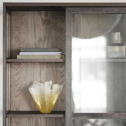 Wohnen Esszimmer-Vitrinen|Vitrinen*Vitrine in Dunkelbraun Eiche - Kuana