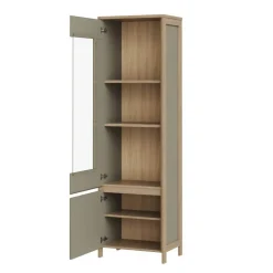 Wohnen Skandinavische Möbel|Vitrinen*Vitrine in Eukalyptus und Eiche Optik - Promo