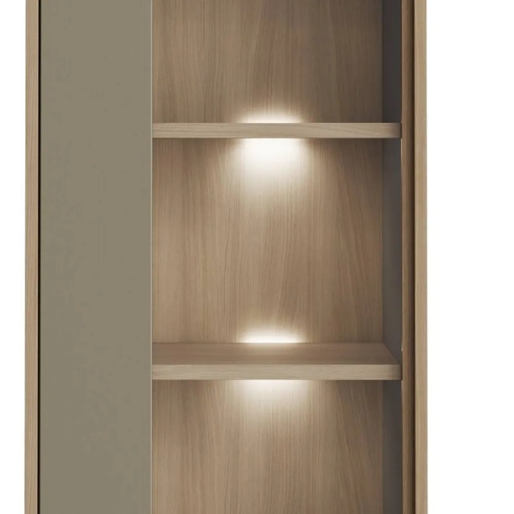 Wohnen Skandinavische Möbel|Vitrinen*Vitrine in Eukalyptus und Eiche Optik - Promo