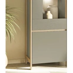 Wohnen Skandinavische Möbel|Vitrinen*Vitrine in Eukalyptus und Eiche Optik - Promo