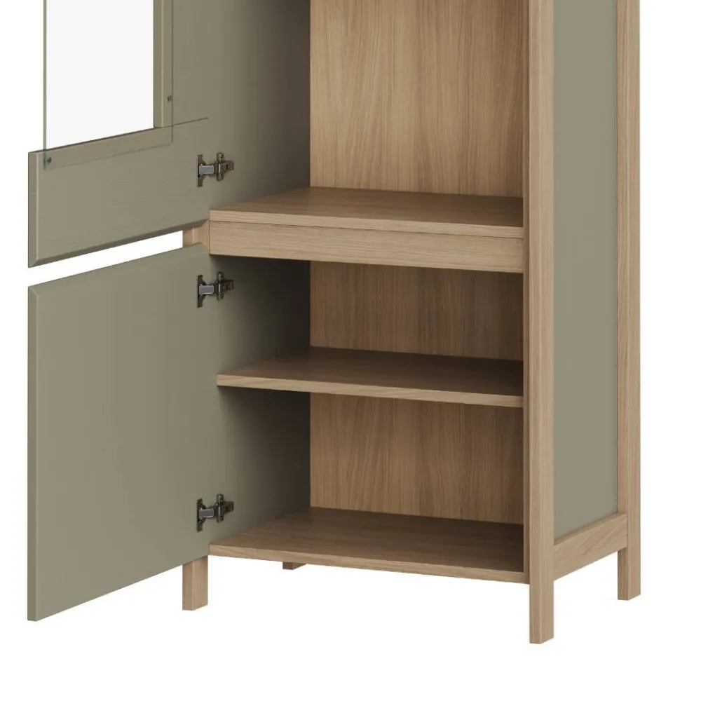 Wohnen Skandinavische Möbel|Vitrinen*Vitrine in Eukalyptus und Eiche Optik - Promo