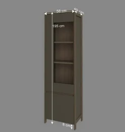 Wohnen Skandinavische Möbel|Vitrinen*Vitrine in Eukalyptus und Eiche Optik - Promo