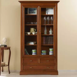 Wohnen Vitrinen|Wohnzimmer-Vitrinen*Vitrine in Walnuss Braun - Istefanio