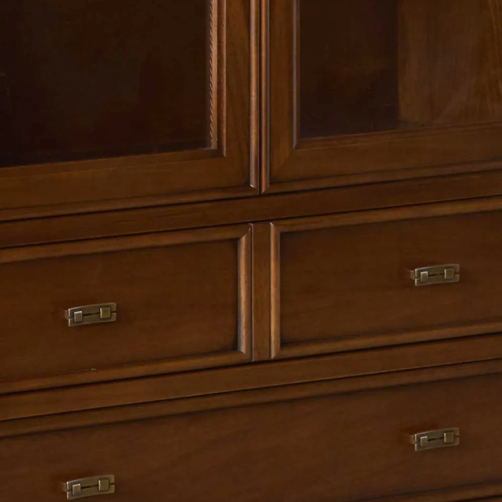 Wohnen Vitrinen|Wohnzimmer-Vitrinen*Vitrine in Walnuss Braun - Istefanio