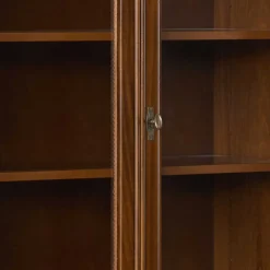 Wohnen Vitrinen|Wohnzimmer-Vitrinen*Vitrine in Walnuss Braun - Istefanio