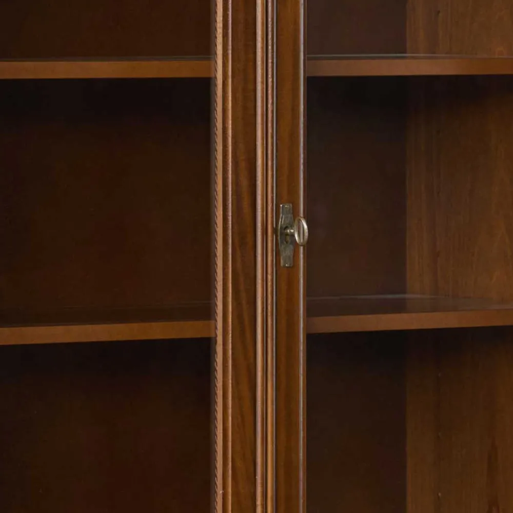 Wohnen Vitrinen|Wohnzimmer-Vitrinen*Vitrine in Walnuss Braun - Istefanio