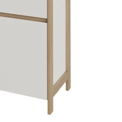 Wohnen Vitrine in Weiß und Eiche Dekor - Ovidio