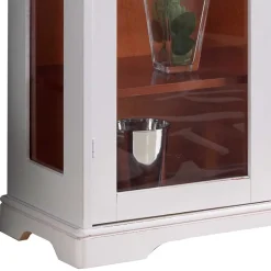 Wohnen Vitrinen|Wohnzimmer-Vitrinen*Vitrine in Weiß und Nussbaum - Zarinas