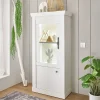 Wohnen Vitrinen|Wohnzimmer-Vitrinen*Vitrine in weißer Holzoptik Pinie - Liancos