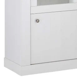 Wohnen Vitrinen|Wohnzimmer-Vitrinen*Vitrine in weißer Holzoptik Pinie - Liancos