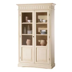 Wohnen Vintage Möbel|Esszimmer-Vitrinen*Vitrine Kulyna in Creme Vintage