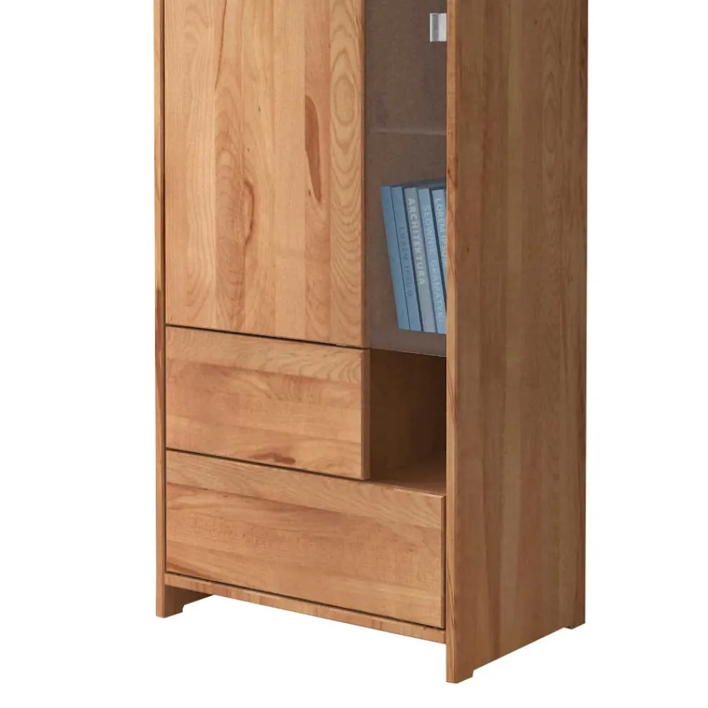 Wohnen Vitrine Salomonia aus Kernbuche Massivholz
