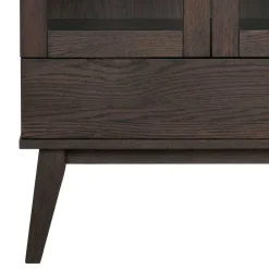 Wohnen Esszimmer-Vitrinen*Vitrinenschrank in Eiche Dunkelbraun - Lomarios