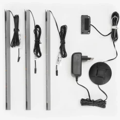 Wohnen Vitrinen|Wohnzimmer-Vitrinen*Vitrinenschrank in Hellgrau & Zinneiche NB - Lioscas