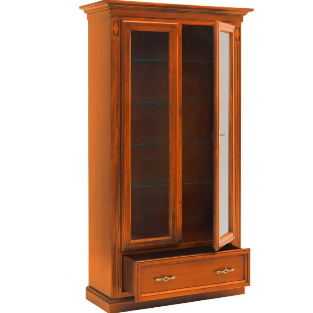 Wohnen Vitrinenschrank in Kirschbaumfarben - Manukau