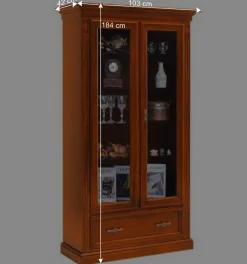 Wohnen Vitrinenschrank in Kirschbaumfarben - Manukau