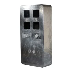 Wohnen Designermöbel|Esszimmer-Vitrinen*Vitrinenschrank Pilot in Alufarben