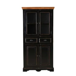 Wohnen Esszimmer-Vitrinen*Vitrinenschrank Sentiments in Schwarz