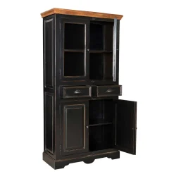 Wohnen Esszimmer-Vitrinen*Vitrinenschrank Sentiments in Schwarz