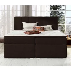 Wohnen Jugendbetten*Vollausgestattetes Polsterbett in Dunkelbraun - Tabara