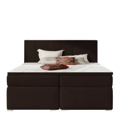 Wohnen Jugendbetten*Vollausgestattetes Polsterbett in Dunkelbraun - Tabara