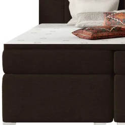 Wohnen Jugendbetten*Vollausgestattetes Polsterbett in Dunkelbraun - Tabara