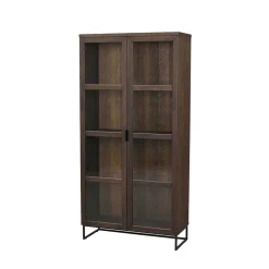 Wohnen Esszimmer-Vitrinen*Vtrinenschrank aus braunem Eichenholz - Pipo