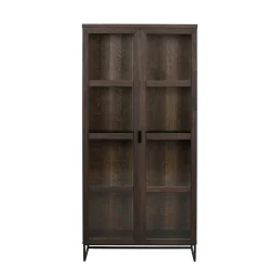 Wohnen Esszimmer-Vitrinen*Vtrinenschrank aus braunem Eichenholz - Pipo