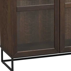 Wohnen Esszimmer-Vitrinen*Vtrinenschrank aus braunem Eichenholz - Pipo