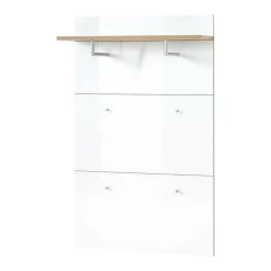 Wohnen Wand Garderobenpaneel in Weiß & Eiche - Reestyl