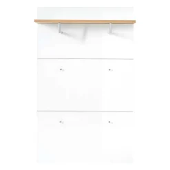 Wohnen Wand Garderobenpaneel in Weiß & Eiche - Reestyl