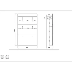 Wohnen Wand Garderobenpaneel in Weiß & Eiche - Reestyl