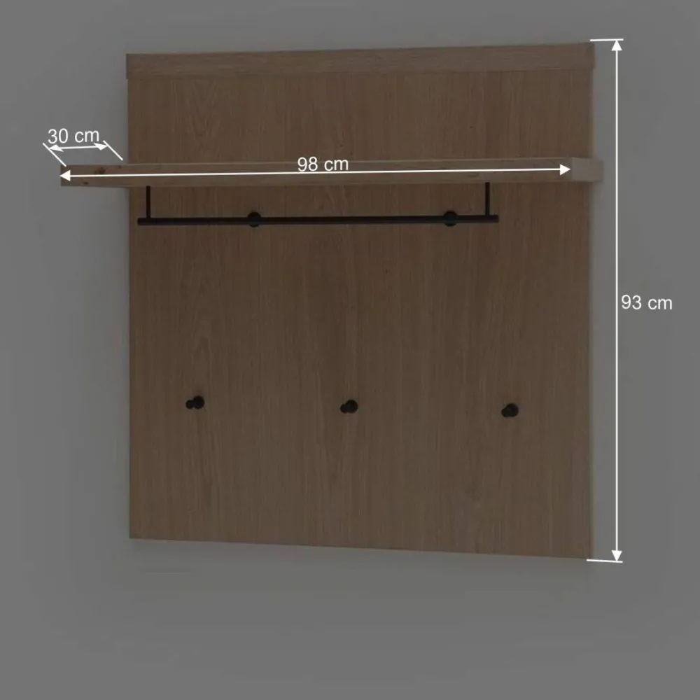 Wohnen Garderoben|Garderoben*Wand Hängegarderobe in Eiche Bianco - Arkadiuz