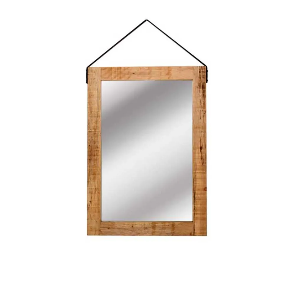 Wohnen Wand Hängespiegel mit Holzrahmen aus Mango - Nicono