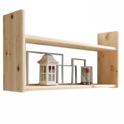 Wohnen Wand Kiefernholz Regal mit 2 Böden - Aco