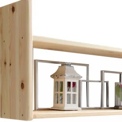 Wohnen Wand Kiefernholz Regal mit 2 Böden - Aco