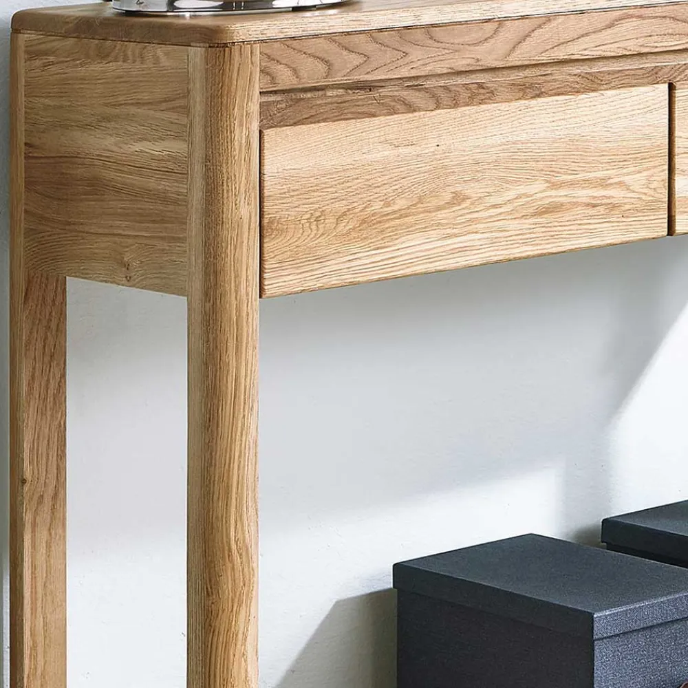 Wohnen Wand Konsolentisch Uvinessa aus Wildeiche massiv geölt